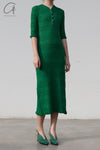 mame kurogouchi knitted jacquard long dress MM22PS KN737